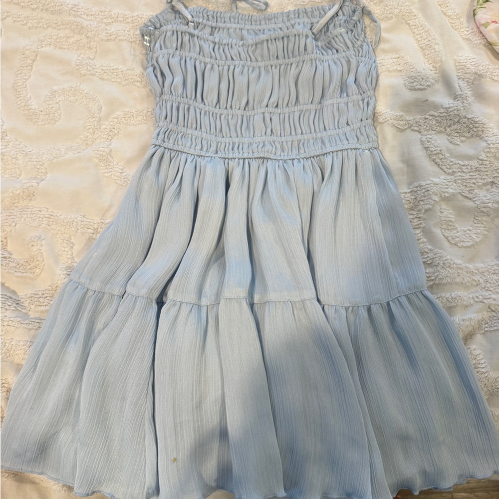 Oh Polly Strapless Light Blue Dress - Picture 5 of 8